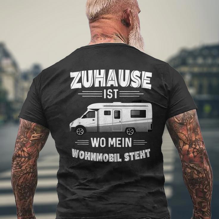 Zuhause Ist Wo Mein Caravan Steht Campingplatz Geboren T-Shirt mit Rückendruck Geschenke für alte Männer