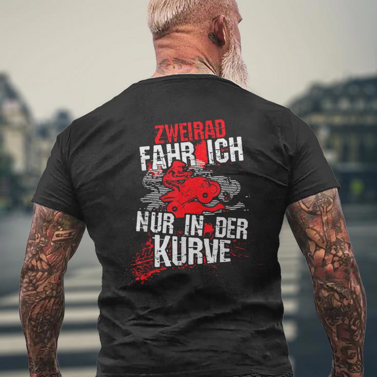 Zweirad Fahr Ich Nur In Der Kurve Quad Atv Motif T-Shirt mit Rückendruck Geschenke für alte Männer