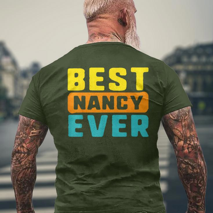 Best Nancy Ever Vintage Name Birthday Present Name Christmas Men's T-shirt Back Print Gifts for Old Men