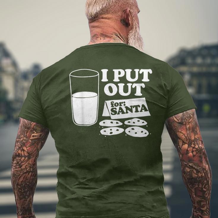 Christmas Cookies And Milk I Put Out For Santa Men's T-shirt Back Print Gifts for Old Men