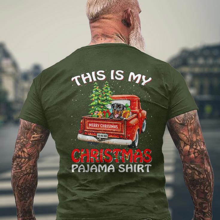 This Is My Christmas Pajama Rottweiler Truck Red Men's T-shirt Back Print Gifts for Old Men