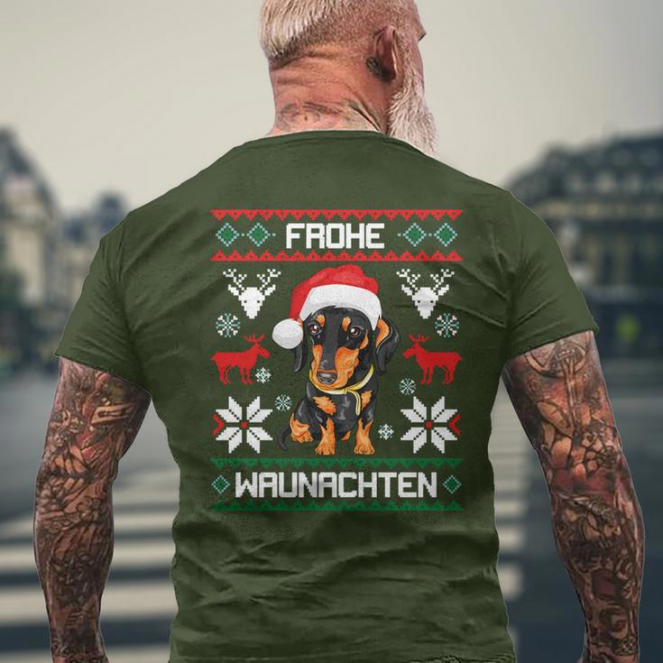 Dachshund Merry Waunachten Christmas Dog Dachshund Tecker T-Shirt mit Rückendruck Geschenke für alte Männer