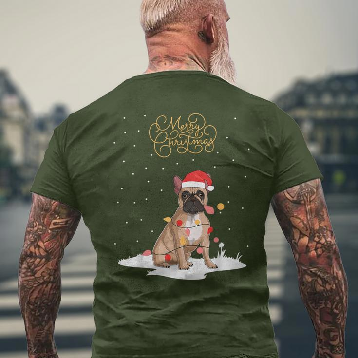 Frenchie Santa Xmas Merry Christmas French Bulldog Men's T-shirt Back Print Gifts for Old Men
