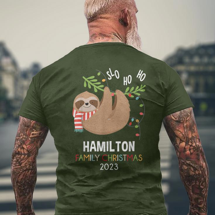 Hamilton Family Name Hamilton Family Christmas Men's T-shirt Back Print Gifts for Old Men