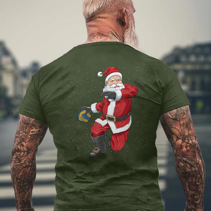 Handball Santa Handballer Trainer Team T-Shirt mit Rückendruck Geschenke für alte Männer