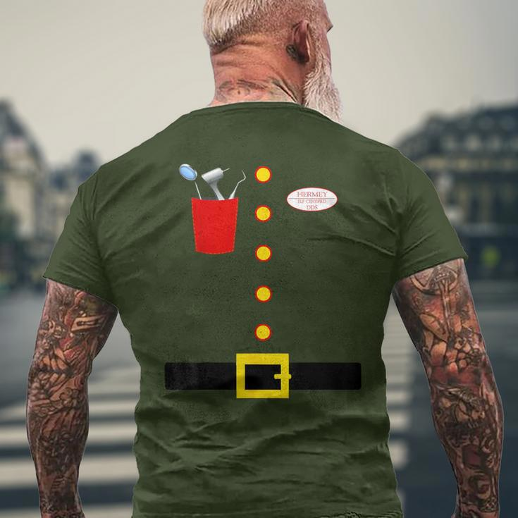 Hermey Dentist Elf Costume Elf Dentist Christmas Men's T-shirt Back Print Gifts for Old Men