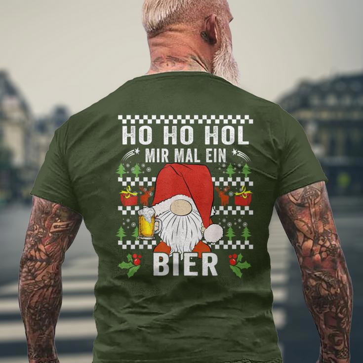 Ho Ho Hol Mir Mal Ein Bier Christmas Slogan T-Shirt mit Rückendruck Geschenke für alte Männer