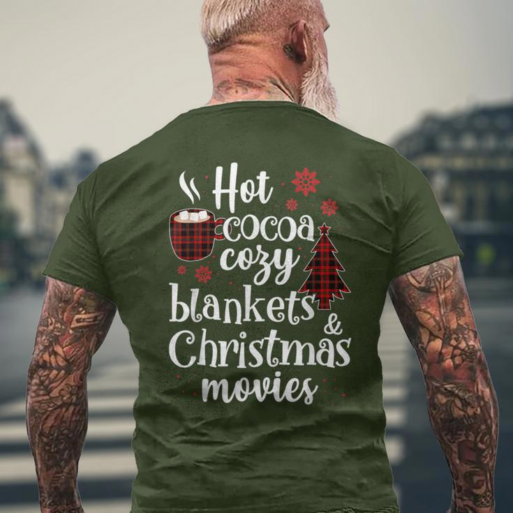 Hot Cocoa Cozy Blankets & Christmas Movie Xmas Men's T-shirt Back Print Gifts for Old Men