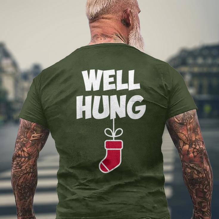 Well Hung Christmas Christmas Stocking Men's T-shirt Back Print Gifts for Old Men