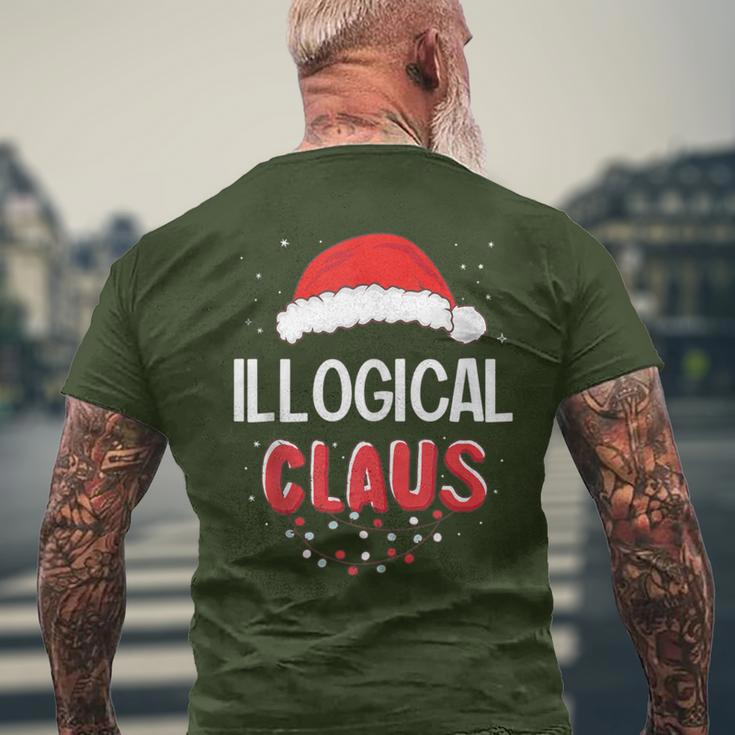 Illogical Santa Claus Christmas Matching Costume Men's T-shirt Back Print Gifts for Old Men
