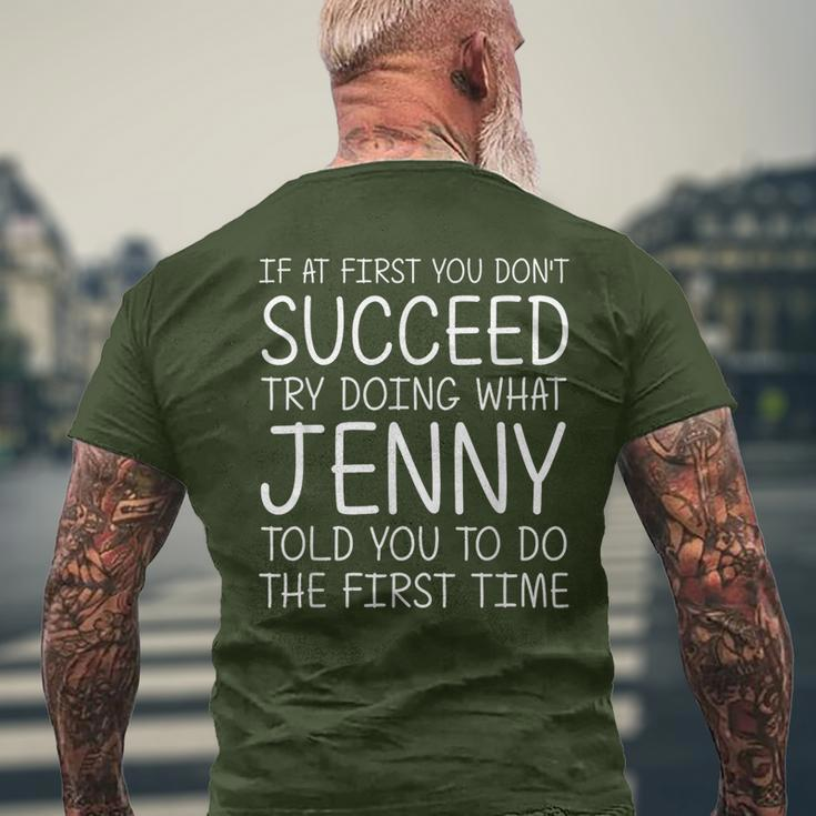 Jenny Name Personalized Birthday Christmas Joke Men's T-shirt Back Print Gifts for Old Men