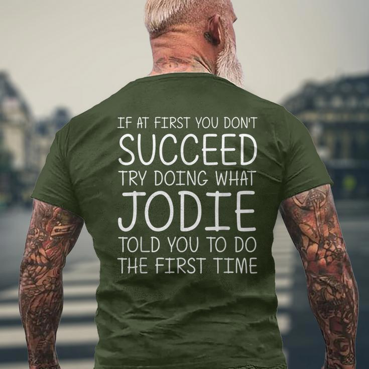Jodie Name Personalized Birthday Christmas Joke Men's T-shirt Back Print Gifts for Old Men