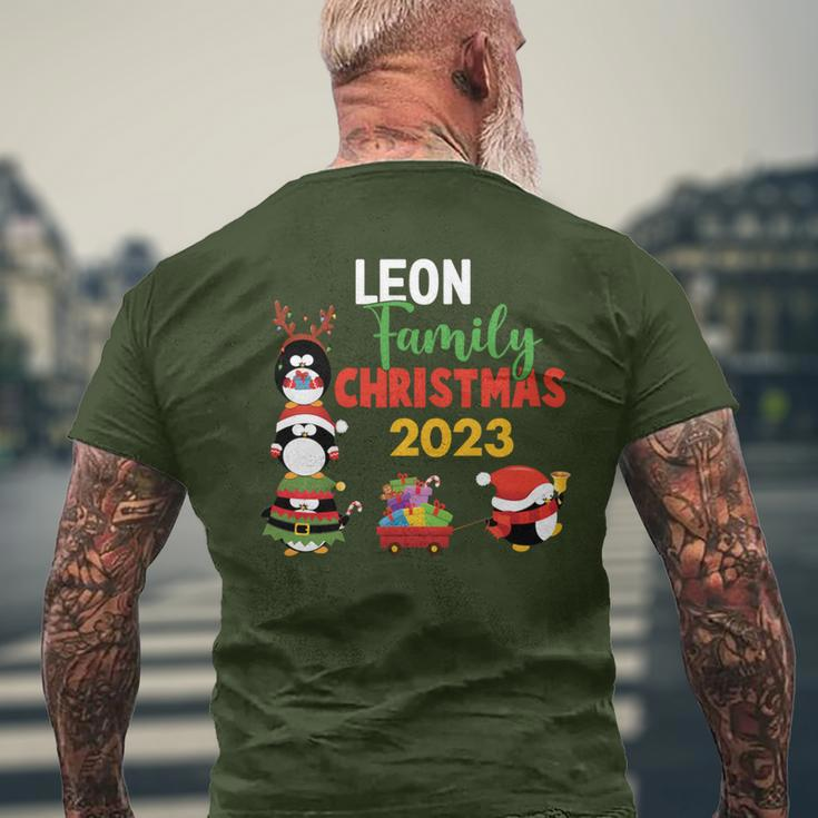 Leon Family Name Leon Family Christmas Men's T-shirt Back Print Gifts for Old Men
