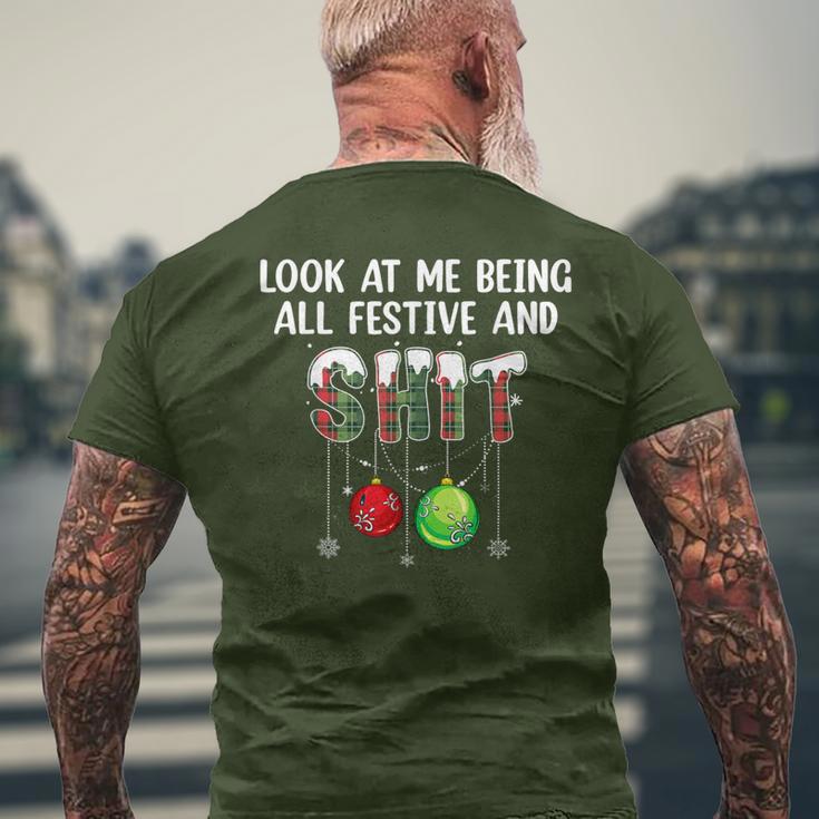 Look At Me Being All Festive Christmas Humor Men's T-shirt Back Print Gifts for Old Men