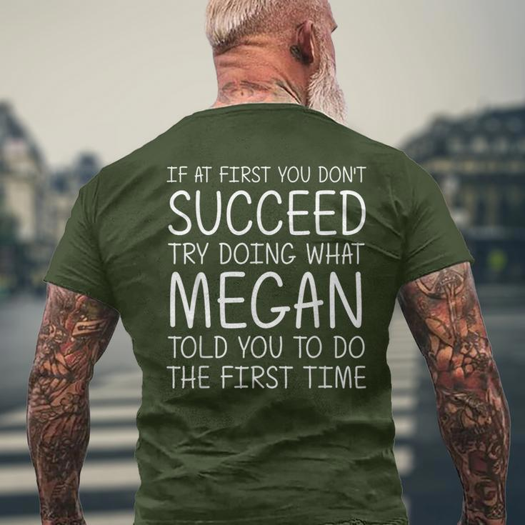 Megan Name Personalized Birthday Christmas Joke Men's T-shirt Back Print Gifts for Old Men