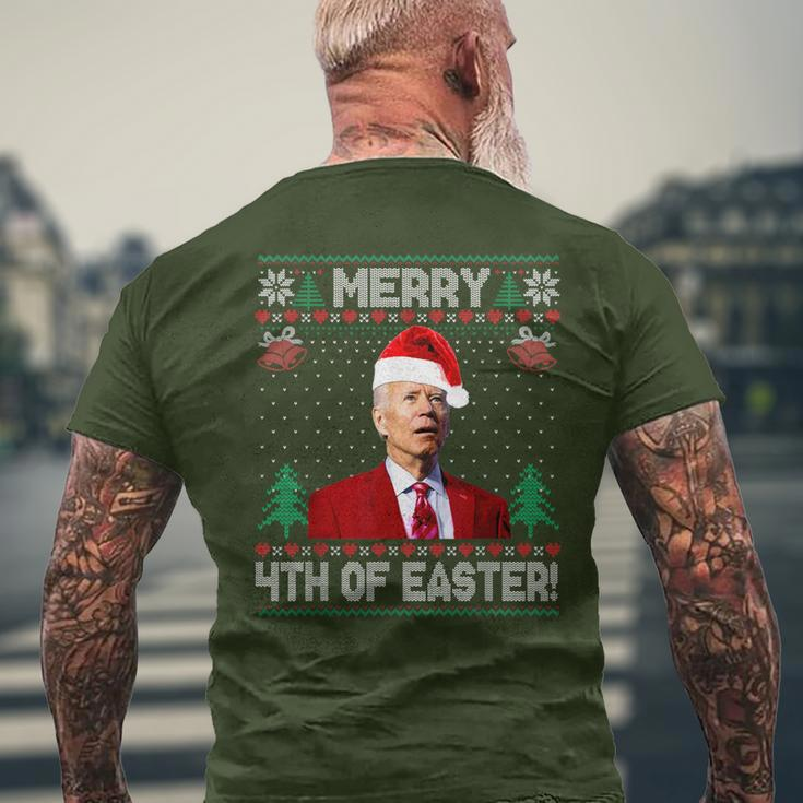 Merry 4Th Of Easter Joe Biden Christmas Ugly Sweater Men's T-shirt Back Print Gifts for Old Men