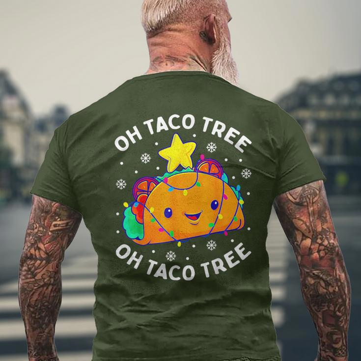 Oh Taco Tree Christmas Cute Xmas Mexican Food Lover Men's T-shirt Back Print Gifts for Old Men
