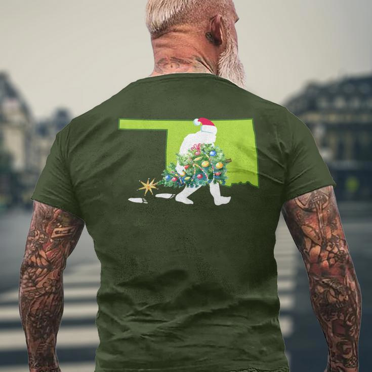 Oklahoma Bigfoot State Christmas TreeMen's T-shirt Back Print Gifts for Old Men