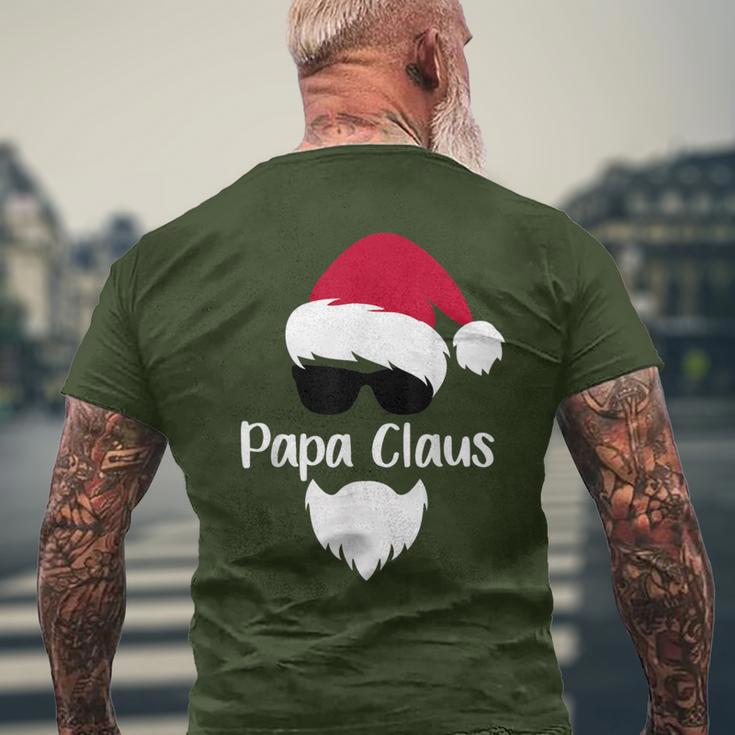 Papa Claus Christmas Santa Costume Matching Family Xmas Men's T-shirt Back Print Gifts for Old Men