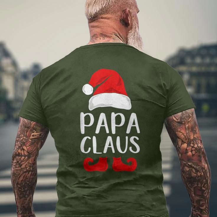 Papa Claus Grandpa Santa Claus Red Christmas Hat Men's T-shirt Back Print Gifts for Old Men