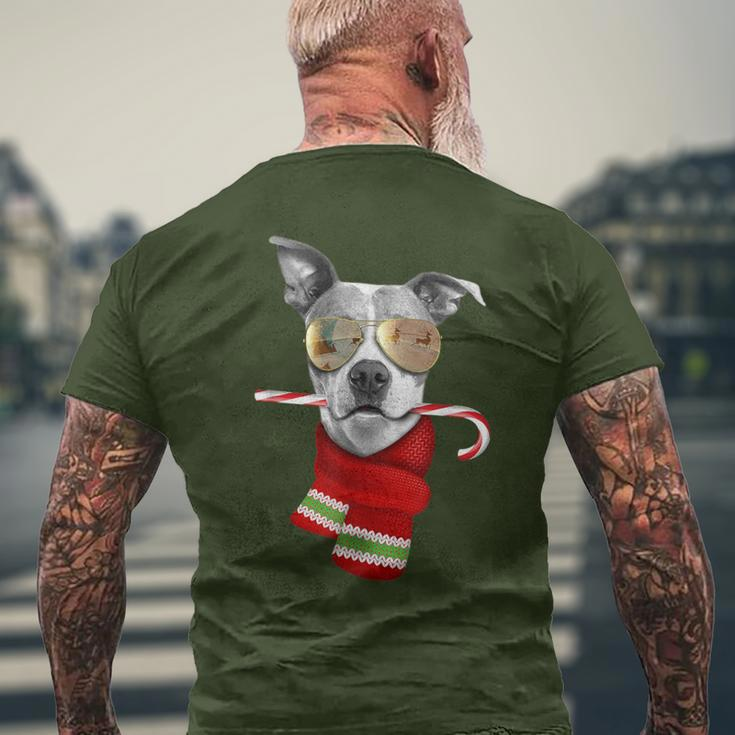 Pitt Bull Cute Christmas Dog Lovers Sunglasses Men's T-shirt Back Print Gifts for Old Men