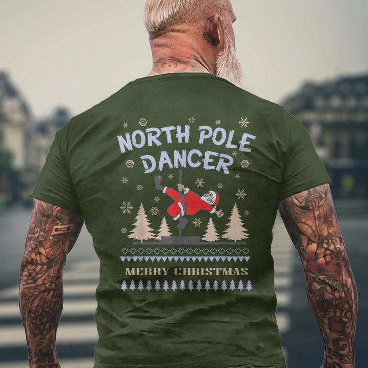 Pole Dance Santa Claus North Pole Dancer Men's T-shirt Back Print Gifts for Old Men