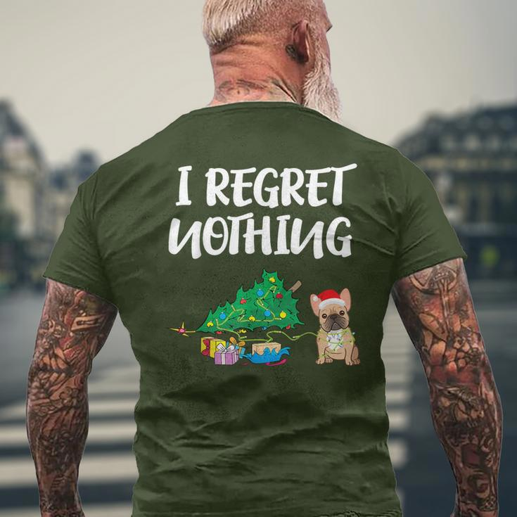 I Regret Nothing Frenchie Christmas French Bulldog Men's T-shirt Back Print Gifts for Old Men