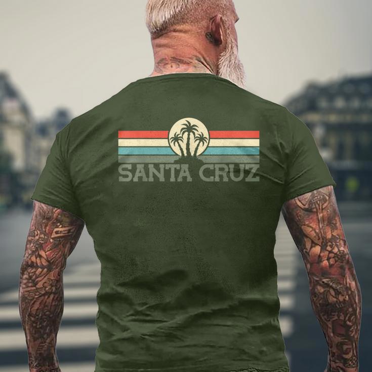 Santa Cruz Ca California Retro 70S 80S Surfer S T-Shirt mit Rückendruck Geschenke für alte Männer