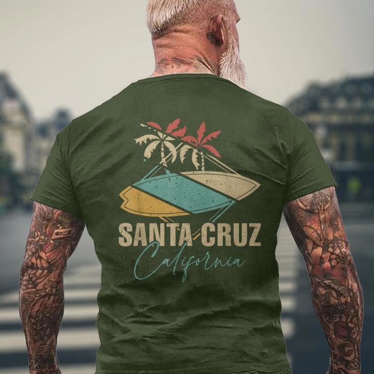 Santa Cruz Ca California Surfboard T-Shirt mit Rückendruck Geschenke für alte Männer