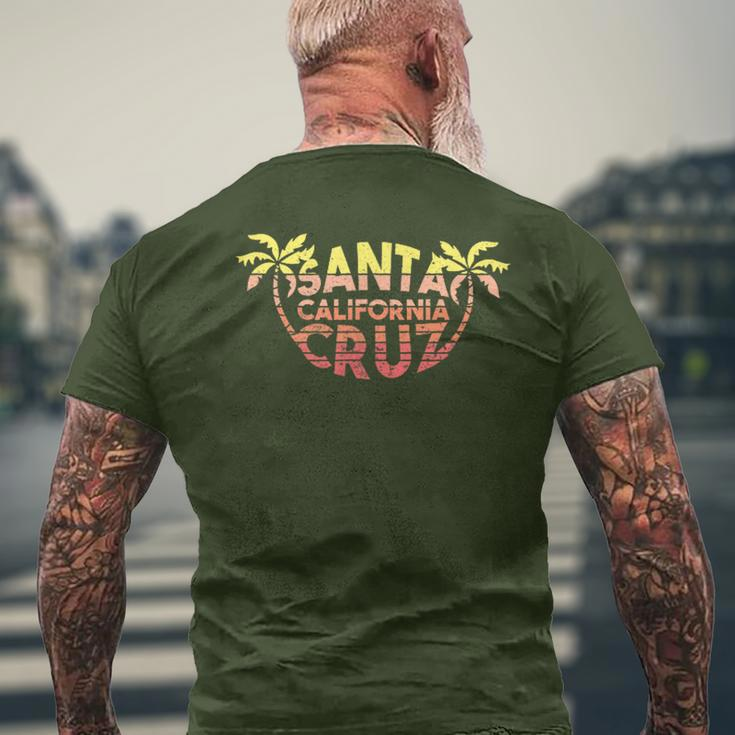 Santa Cruz Ca California Surfer 70S 80S Retro T-Shirt mit Rückendruck Geschenke für alte Männer