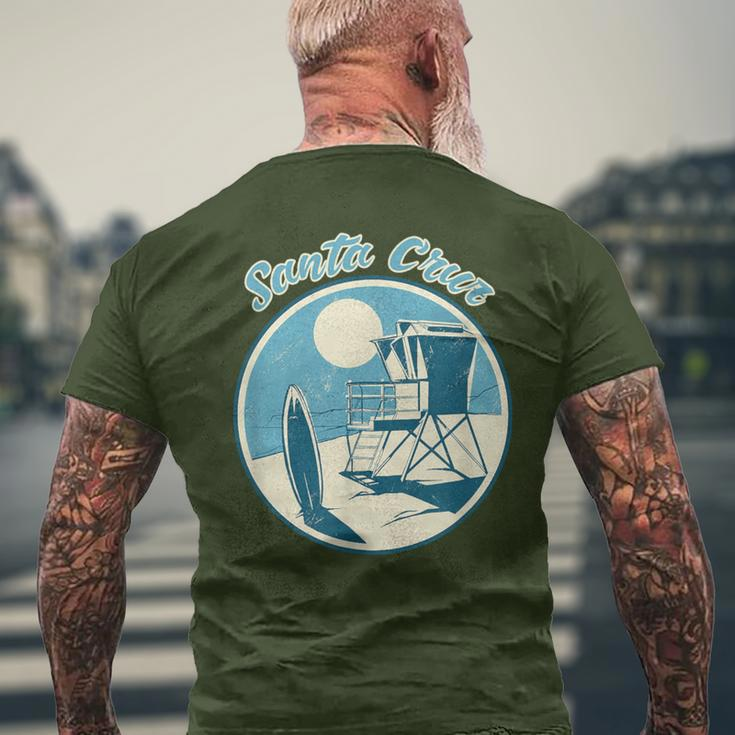 Santa Cruz Ca Surfer 70S 80S Retrointage T-Shirt mit Rückendruck Geschenke für alte Männer