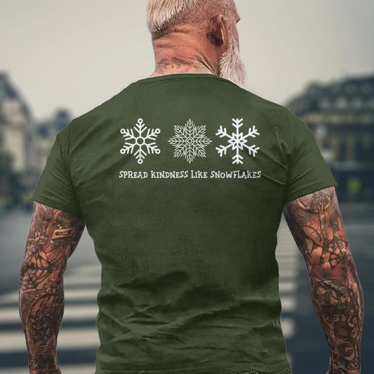 Spread Kindness Like Snowflakes Xmas Themed Christmas Men's T-shirt Back Print Gifts for Old Men