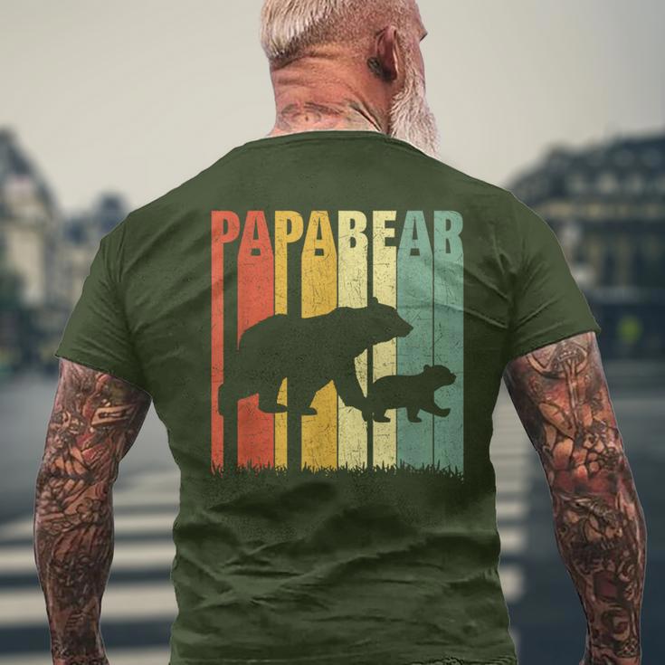 Vintage Papa Bär Baby Bäratertag Xmas Geschenk Retro Daddy T-Shirt mit Rückendruck Geschenke für alte Männer