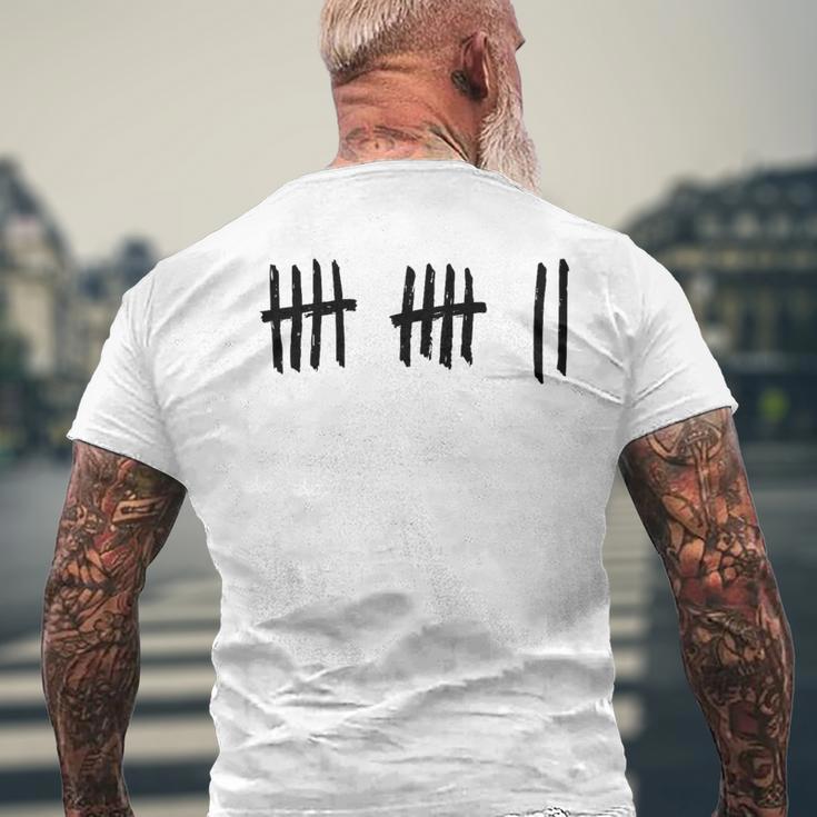 12Th Birthday Outfit 12 Years Old Tally Marks Anniversary Men's T-shirt Back Print Gifts for Old Men