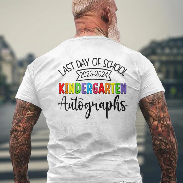 2024 Last Day Of School Autograph Kindergarten Graduation Men's T-shirt Back Print Gifts for Old Men