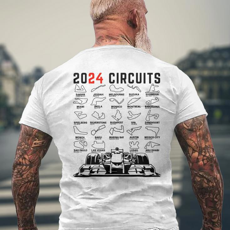 2024 Schedule Formula Racing Formula Fan Car Black Men's T-shirt Back Print Gifts for Old Men