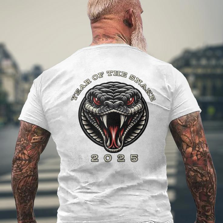 2025 Year Of The Snake Chinese New Year Zodiac Snake Men's T-shirt Back Print Gifts for Old Men