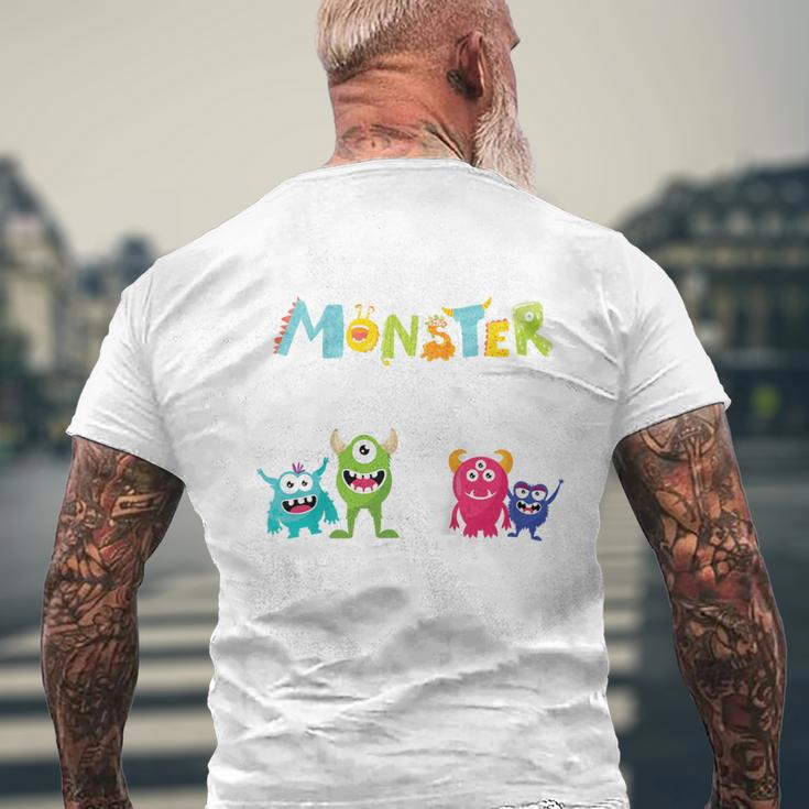 4. Geburtstag Kurzärmliges Herren-T-Kurzärmliges Herren-T-Shirt, Ich Bin Schon 4 Jahre Monster Motiv Geschenke für alte Männer