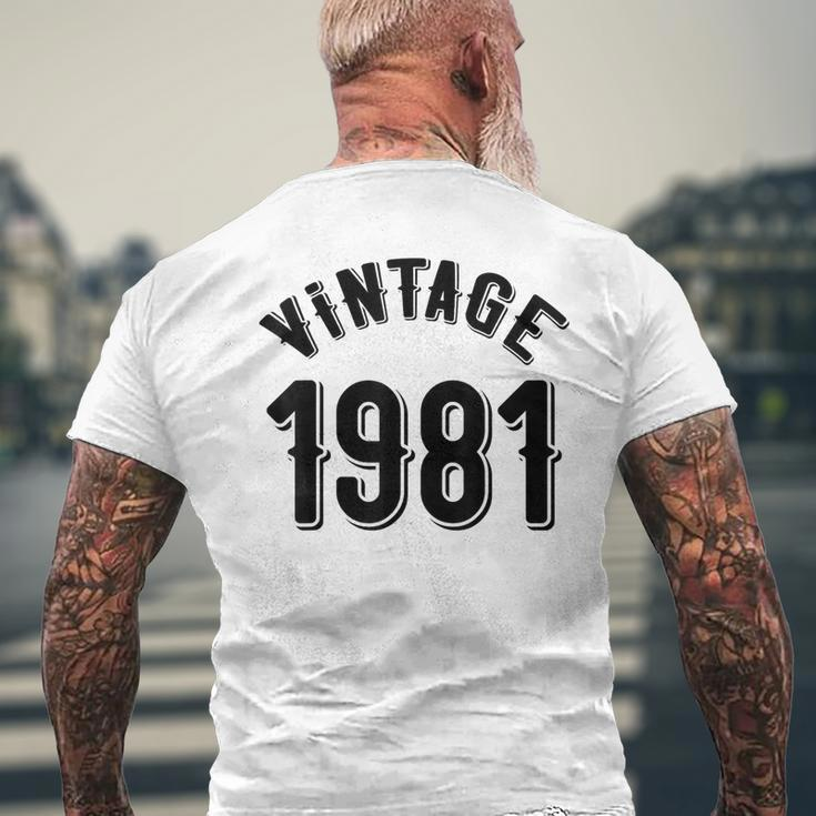 43Rd Birthday Awesome Since 1981 Decorations Vintage Retro Men's T-shirt Back Print Gifts for Old Men
