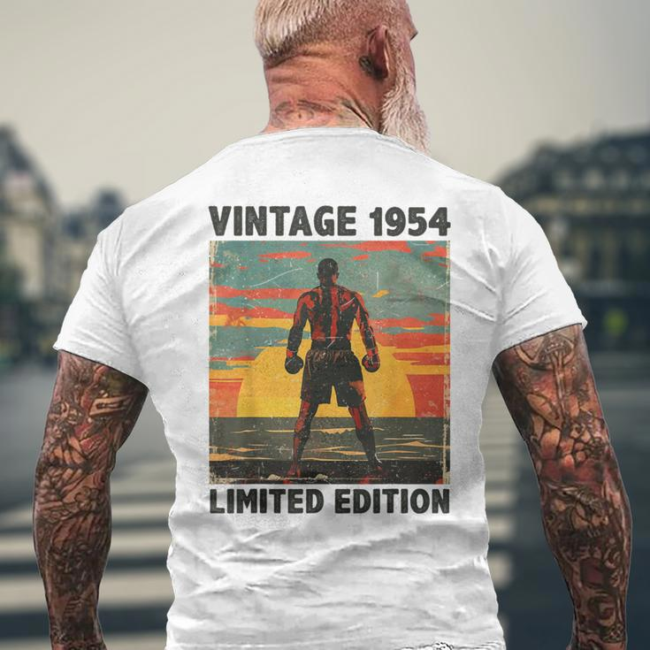 70 Years Old Vintage 1954 Boxing Lover 70Th Birthday Men's T-shirt Back Print Gifts for Old Men