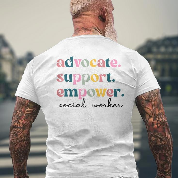 Advocate Support Empower Cute Social Worker Graduation Msw Men's T-shirt Back Print Gifts for Old Men