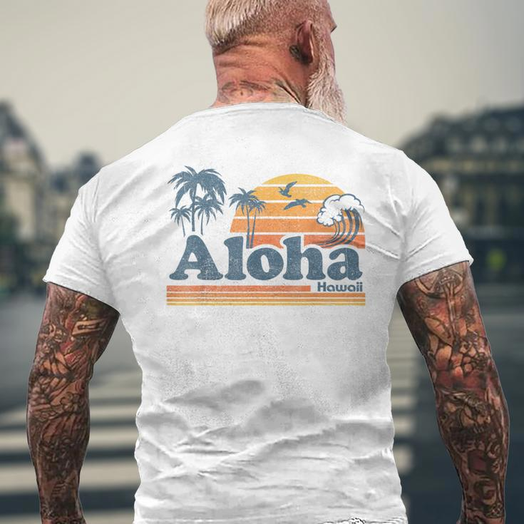 Aloha Hawaii Vintage Beach Summer Surfing 70S Retro Hawaiian Men's T-shirt Back Print Gifts for Old Men