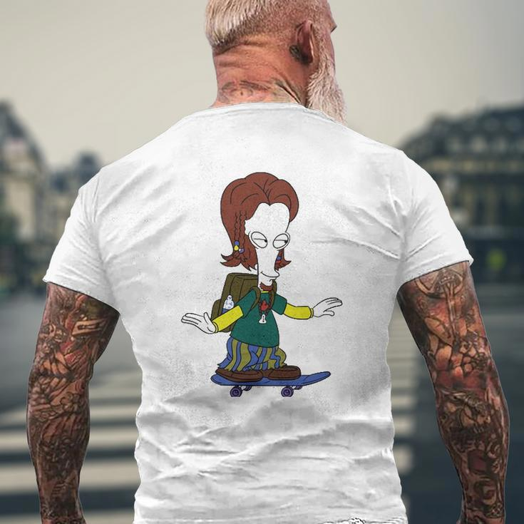 American Dad Skateboarding Roger Mens Back Print T-shirt Gifts for Old Men