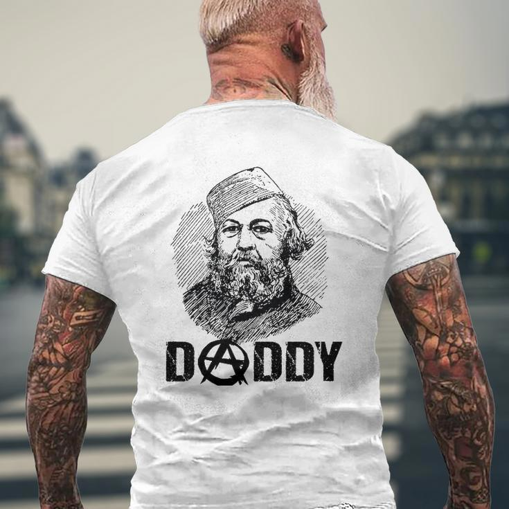 Anarchy Father Mikhail Bakuninanarchist Symbol Rebel Mens Back Print T-shirt Gifts for Old Men