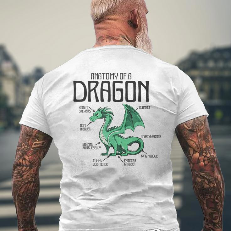 Anatomy Of A Dragon Lover For Women Reptile 2 Men's T-shirt Back Print Gifts for Old Men