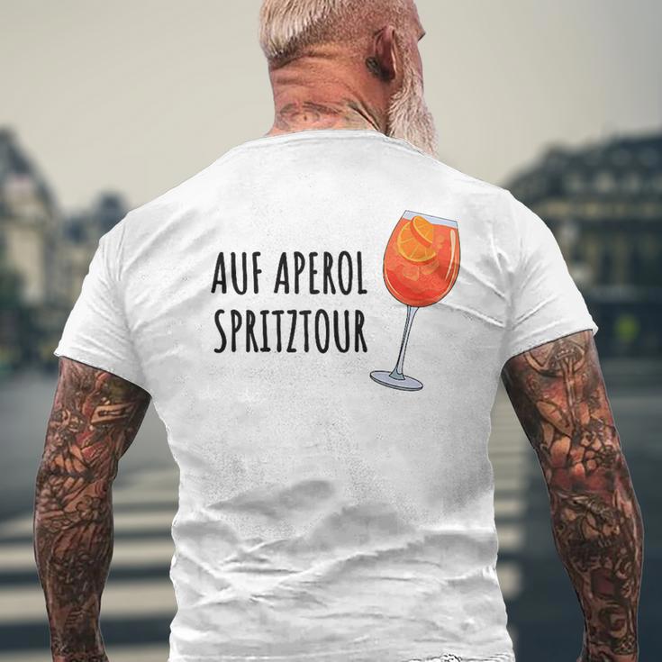 Aperol Bin Auf Aperol Spritztour German Language S T-Shirt mit Rückendruck Geschenke für alte Männer