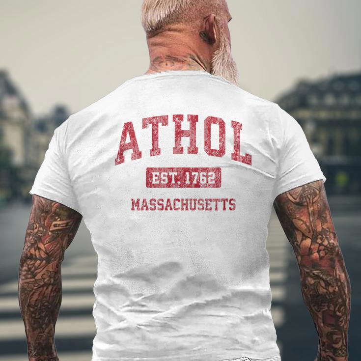 Athol Massachusetts Ma Vintage Sports Red Men's T-shirt Back Print Gifts for Old Men