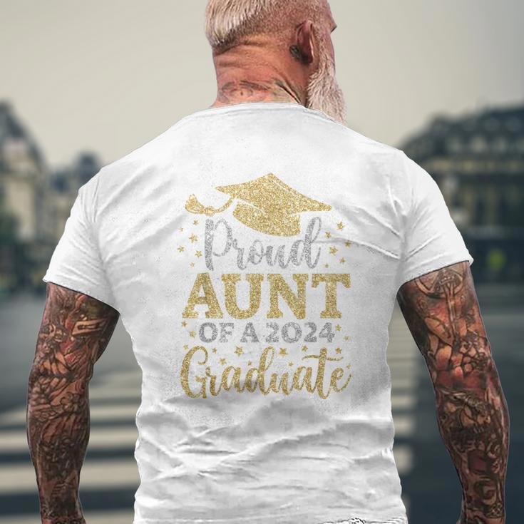 Aunt Senior 2024 Proud Aunt Of A Class Of 2024 Graduate Men's T-shirt Back Print Gifts for Old Men