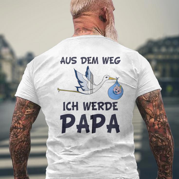 Aus Dem Weg Ich Werde Papa Schwangerschafts Ankündigung Kapuzenjacke T-Shirt mit Rückendruck Geschenke für alte Männer