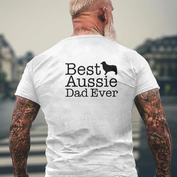 Australian Shepherd Best Aussie Dad Mens Back Print T-shirt Gifts for Old Men